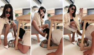 【辣姐】桌底脚下贱奴喂食场-97LZTD-451273